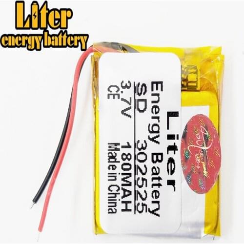 Li-po 302525 180MAH 3.7V lithium rechargeable polymer battery MP3 MP4 MP5 small toys GPS
