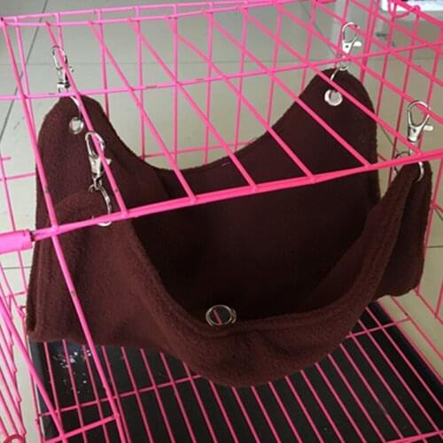 Small Pet Supplies Cat hanging Bed With Hook Fleece Pet Hammock Cage Hamster House Guinea Pig Rabbit Warm Sleeping Nest Swing