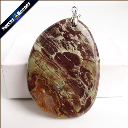 Fashion Real Mens Pendant Green Old KAMBABA Natural Stone Beads For Jewelry Making DIY Polar Jades Necklace Material WS452