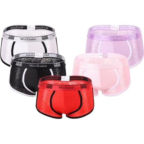 New Sexy Lace Boxer Men Underwear Mens Boxers Hombre Male Calzoncillo Cueca Masculina Boxershorts Size M-XXL