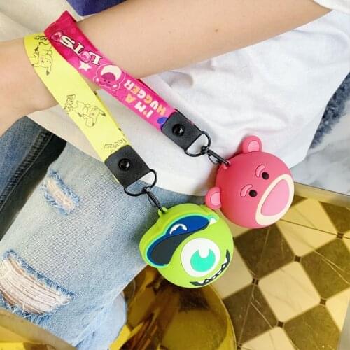 New Style Mini Coin Purses Cute Cartoon Anime Women Soft Silica Gel Creative Portable Purse Small Keychain Zipper Kawaii Bag