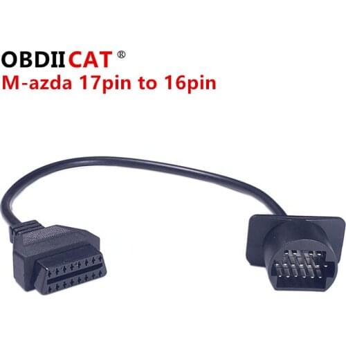 For M-az-da 17 Pin obd2 M-az-da 17pin to 16Pin Cable OBDII OBD2 Cable Diagnostic Adapter Connector