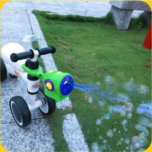 Online celebrity bicycle blowing bubble toys automatic lighting party childrens toys popular bubble machine gift