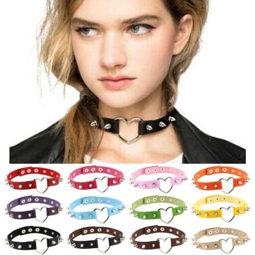 Women Neck Sexy Punk Choker Collar Gothic Style Leather Choker Bondage Cosplay Goth Jewelry Women Necklace Harajuku Accessories