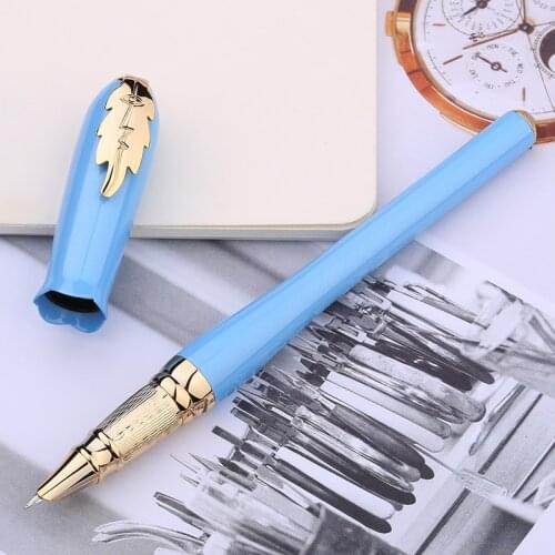 Picasso 986 Greek Irene Pimio Fountain Pen Female Gift Sky Blue Bud Cap Leaf Clip Iridium 0.38 Financial Homework Exam Writing