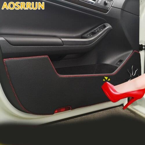 PU leather Car Door protection Stickers Car-styling For Ford Ecosport 2013 2014 2015 2016 Car accessories