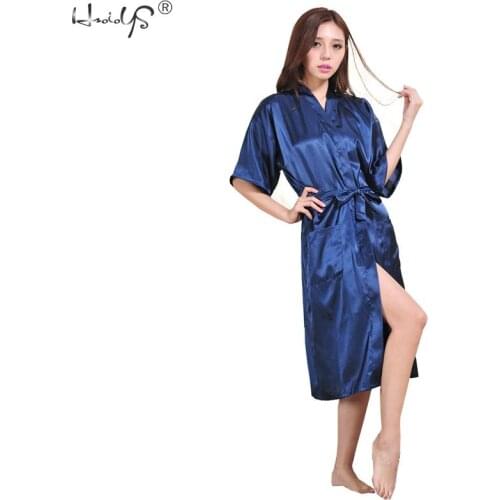 Luxury Sleepwear Robe Women Silk Satin Kimono Robes Lingerie Chemises Womens Bridesmaid Robes Sexy Long Robes With Belt S-3XL