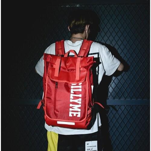 New Street Trend Backpack Men Mass Hip-Hop Brand Reflective Backpack Ins Ultra-Fire Schoolbag Mens fashion clothing street