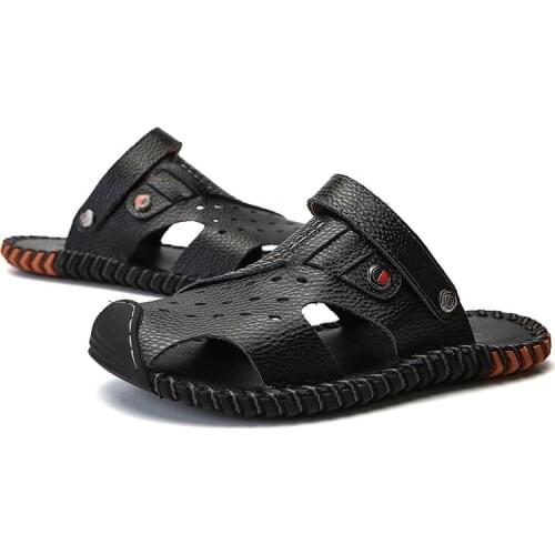Sandel sandalen transpirables verano herren cuir zandalias 2020 piel roman shoes hombre sandalet beach sandal men para summer v