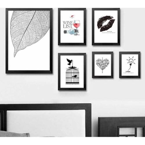 Modern Abstract Love Heart Wine Prints Kitchen Posters Canvas Paintings Nordic Cool Wall Art Pictures For Living Room Home Decor