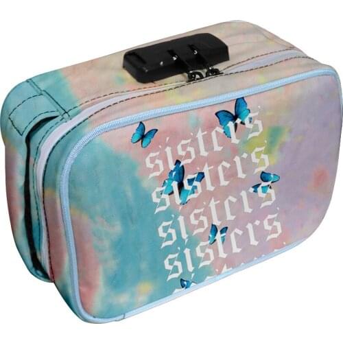 James Charles Blue Butterfly Sisters Merch Oxford cloth 3D printing Deodorant Tobacco Bag Storage Bag Cosmetic Bag