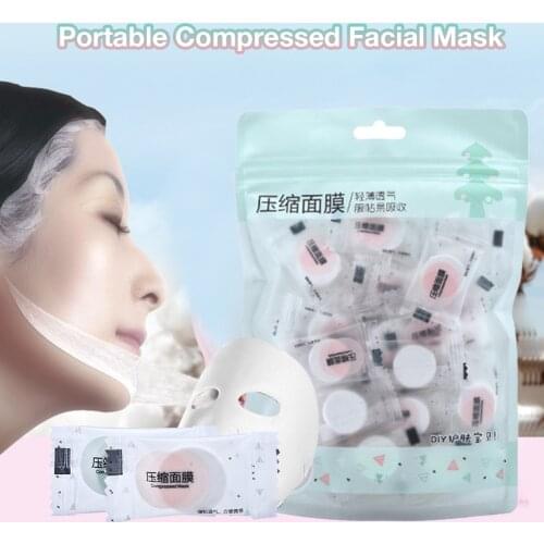 Compressed Facial Mask Moisturizing Disposable Compressed Facial Mask Facial Sheet DIY Face Skin Care Masks Paper 50Pcs/bag