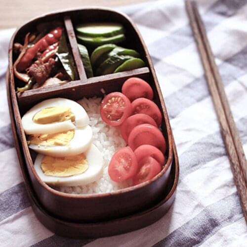 Japanese Bento Boxes Wood Lunch Box Handmade Natural Wooden Sushi Box Tableware Bowl Food Container SCIE999
