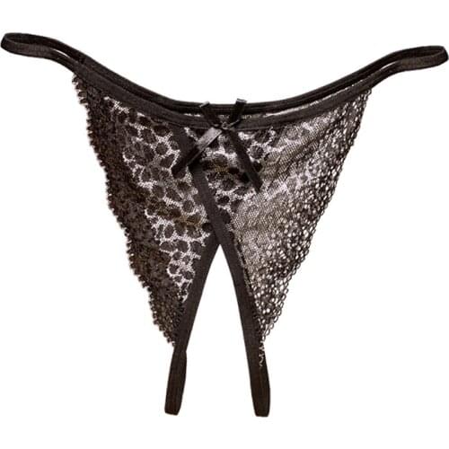 Women Sexy Lingerie Hot Erotic Open Crotch Lace Underwear for Women Crotchless Transparent Panties Porn Briefs Sex Wear Tanga