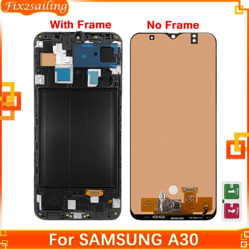 100%Tested LCD Display For Samsung Galaxy A30s A307 A307F A307FN LCD Touch Screen Digitizer For Samsung A30s A307 repair parts