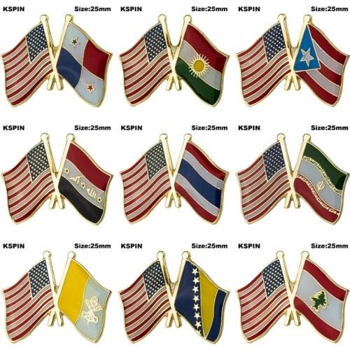 Flag Friendship Badge Country Flag Badge Flag Brooch National Flag Lapel Pin International Travel Pins Collections