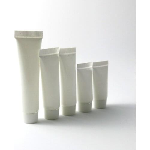 100 x 5ml 10ml 15ml White Plastic PE Empty Bottles Cosmetic Cream Lotion Hand Cream Tube Wash Soft Tube Packaging Container