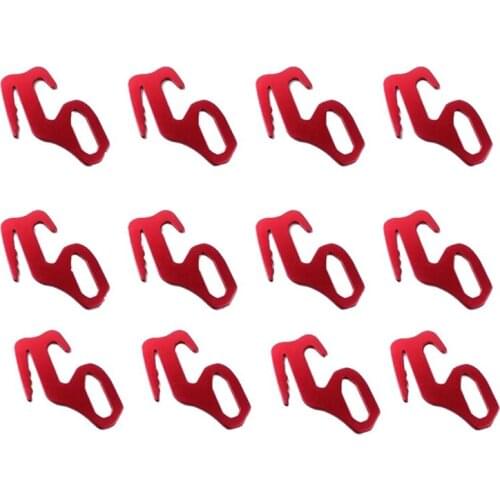 12Pcs Aluminium Alloy Anti-Slip Rope Tightener Cord ​Adjuster Buckle Tight Bundle Outdoor Activity Tent Accessory