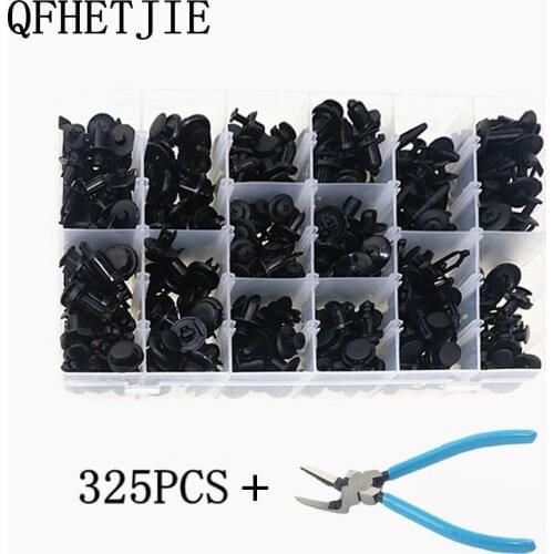 325 Parts Hybrid Vehicle Fender Bumper Rivet Fastening Fasteners 15 Kinds, With Box And Tools
