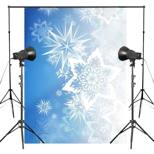 5x7ft Beautiful Snowflakes Photography Backdrops Blue Backdrop Kids Photo Studio Photography Background Wall