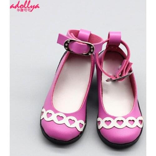 Adollya 1/3 Doll Princess Shoes With Heart Pattern 7.5cm Clothing Accessories For 1/3 BJD SD Dolls Mini Shoes Toys For Children