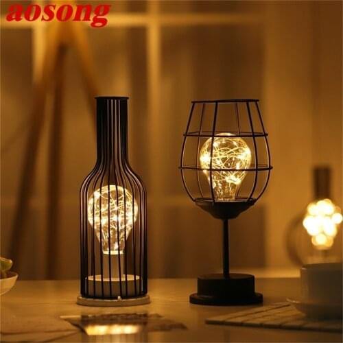 AOSONG Night Light Decorative Light Wine Glass Grape Bottle Led Creative Atmosphere Light
