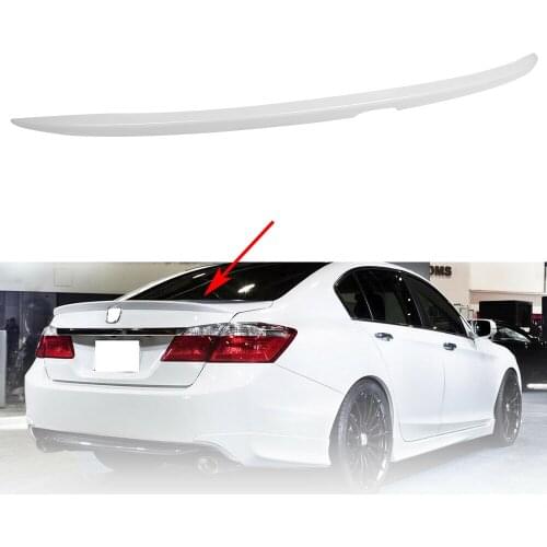 Auto Rear Trunk Spoiler Wing Lip Splitter Trim For Honda 2012-2017 Accord 4-Door Only Sport Style White ABS Car Accessories