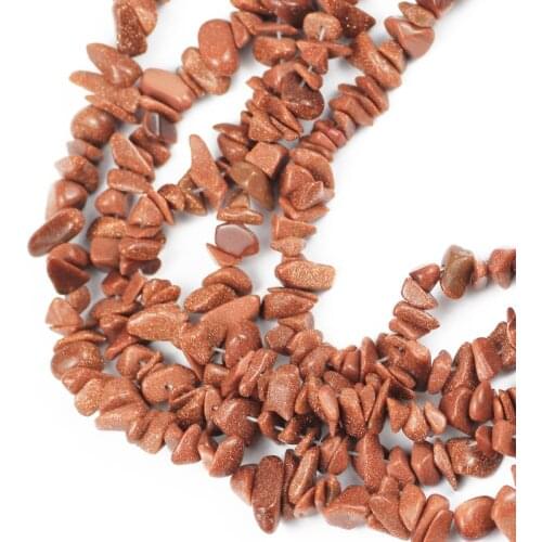 HGKLBB Freeform Natural Gold sand stone Beads Irregular Gravel Chip Beads For Jewelry Making long 80~88cm Bracelets necklace DIY