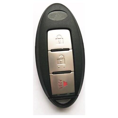 3 Buttons Smart Remote Key Case Shell For Nissan New Sunny Tiida With Insert Uncut Key Blade Fob Key Cover(With Side Groove)