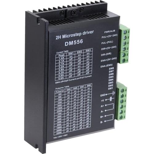 DM556 Digital Stepper Motor Driver 2 Phase 5.6A for 57 86 Stepper Motor NEMA34 NEMA23 42/57 Stepper Motor Controller