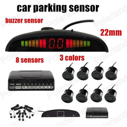 Car Parking Sensor 8 sensors Reverse Backup Radar parking Monitor Digital Display sound Alarm indicator 22mm 3 colors