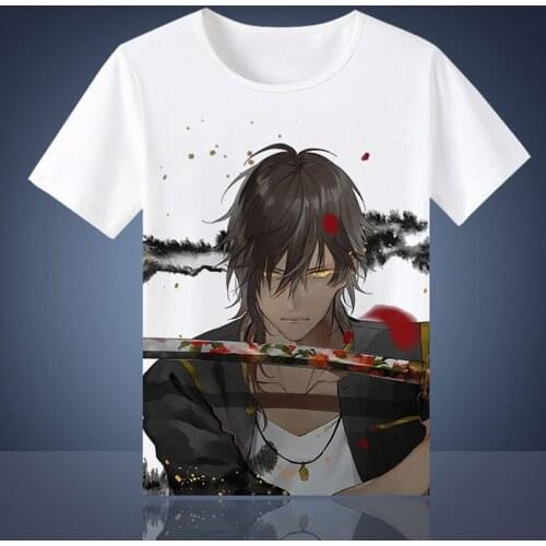 Touken Ranbu T-shirt Nakigitsune kogitsunemaru Cosplay T Shirt ToukenRanbu Anime Tops Tees