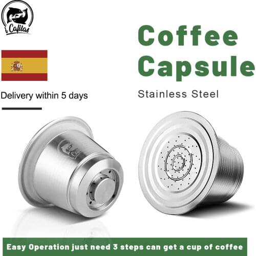 Icafilas for Nespresso Coffee Pod Reusable Coffee Filters Stainless Steel Espresso Inissia C40 Maker