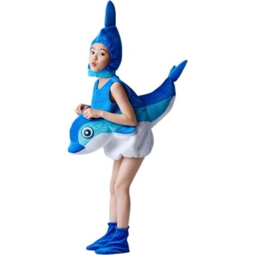 AnimalChildren Cosplay Costume and Perforance Dolphin,carp,shark,starfish,crab,Lobster andCoral SeaWorldPerforance Suit