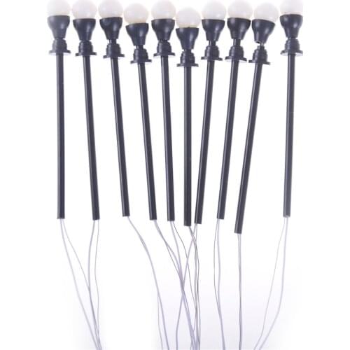 Mini Decor Street Lamp Fairy Garden Miniatures Moss Terrariums Desktop Bottle Garden Resin Crafts Decoration For Home 10pcs/set