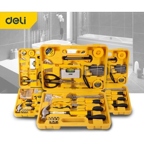 DELI 88pcs Socket Ratchet Car Repair Tool Wrench Set Head Ratchet Pawl Socket Spanner Screwdriver Professional Metalworking Tool