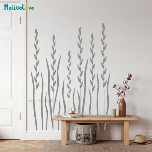 Nature Tall Field Grass Plant Theme Decal Meadow Living Room Bedroom Kitchen Home Decor Removable Vinyl Wall Sticker BD632