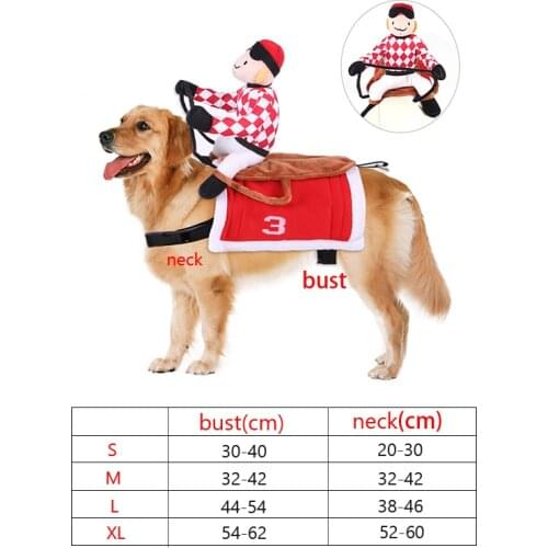 Dog fancy dress Horseback Riding Cosplay Costume Funny New Years Dog Suit Soft and Breathable Clothes Dogs Accessories