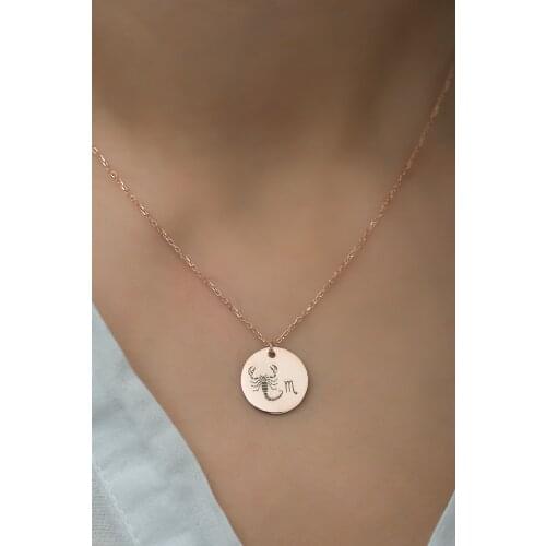 925 sterling Silver Zodiac Pendant Silver Scorpio Zodiac Necklace Different Design Wink Attractive Quality Convenient 2021 Trend Style New Model fashion