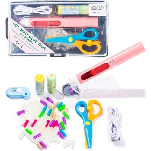 Portable Cordless Hot Glue Pen Gun Rechargeable Wireless with Holder 80pcs Short Glue Sticks For DIY Project Crafts Home Repairs