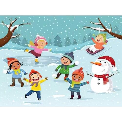 Christmas Snowball DIY Embroidery 11CT Cross Stitch Kits Needlework Craft Set Cotton Thread Printed Canvas Home Design