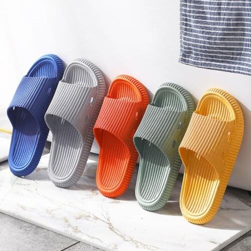 Sandals And Slippers Women New Summer Couple Bathroom Sandals And Slippers Male Non-Slip Soft Bottom Indoor Men Home Slippers
