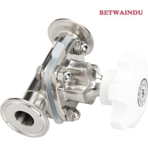 SS316L Stainless Steel Sanitary Diaphragm Valve 1" Tri Clamp Ferrule Type For Homebrew Diary Beer