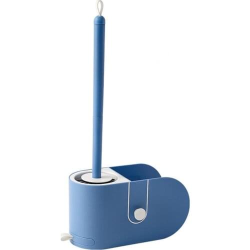 Toilet Bowl Brush Punch Free Space-saving 3 Colors Closet Bowl Brush Shelf for Home