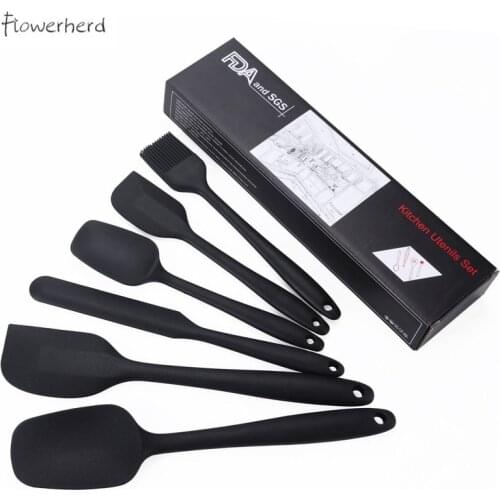 Silicone Kitchenware 6 Pieces Cream Spatula Baking Tool Spatula Oil Brush Set Cake Decorating Tools Baking Accessories