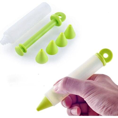 Silicone Food Writing Pen Chocolate Decorating Tools Cake Mold Cream Cup Cookie Icing Piping Pastry Nozzles Kitchen Accessories