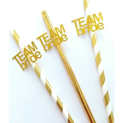 5pc Team bride straws cake topper Bridesmaid Wedding engagement bachelorette hen party bridal shower Bride to be decoration gift