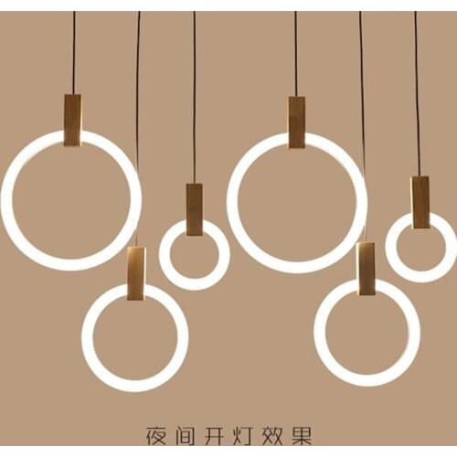Modern Simple LED Kitchen Chandelier Wooden Decor Lighting Fixtures Nordic Pendant lamps Dining room Island Hanging Lights