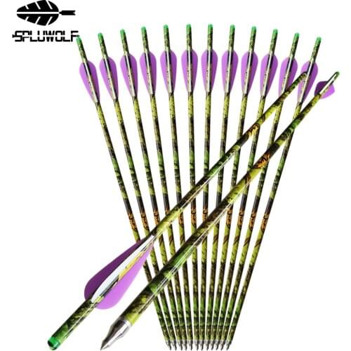 6PCS 8.8mm Crossbow Arrows стрелы для арбалета Professional Hunting Crossbows Carbon Bolts Free Shipping