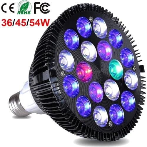LED Aquarium Light 36/45/54W Aquarium LED Light Fish Tank Bulb with 6-Band Full Spectrum for Coral Reef Saltwater Tank Plants